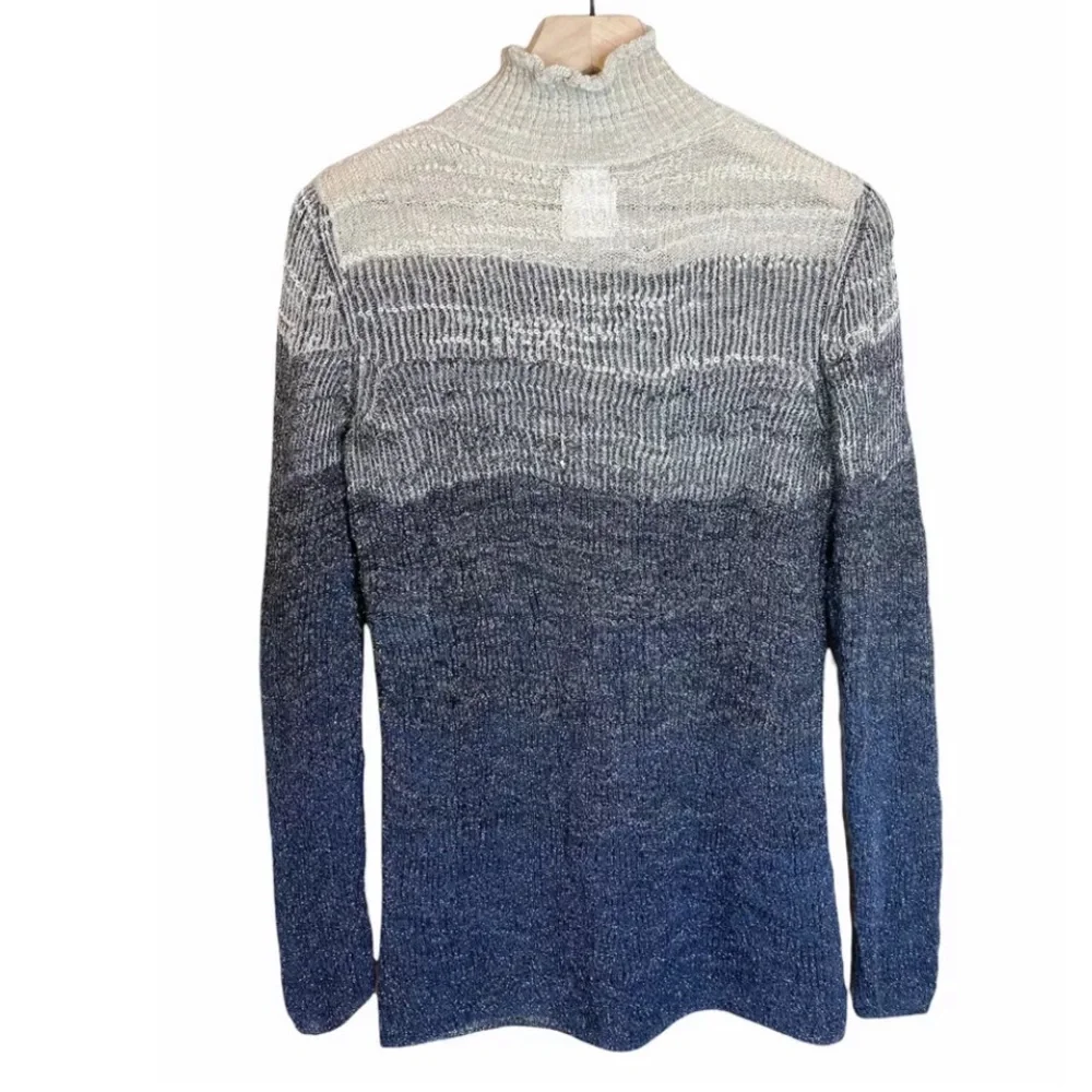 CHANEL Ombré Shimmering Turtleneck Sweater